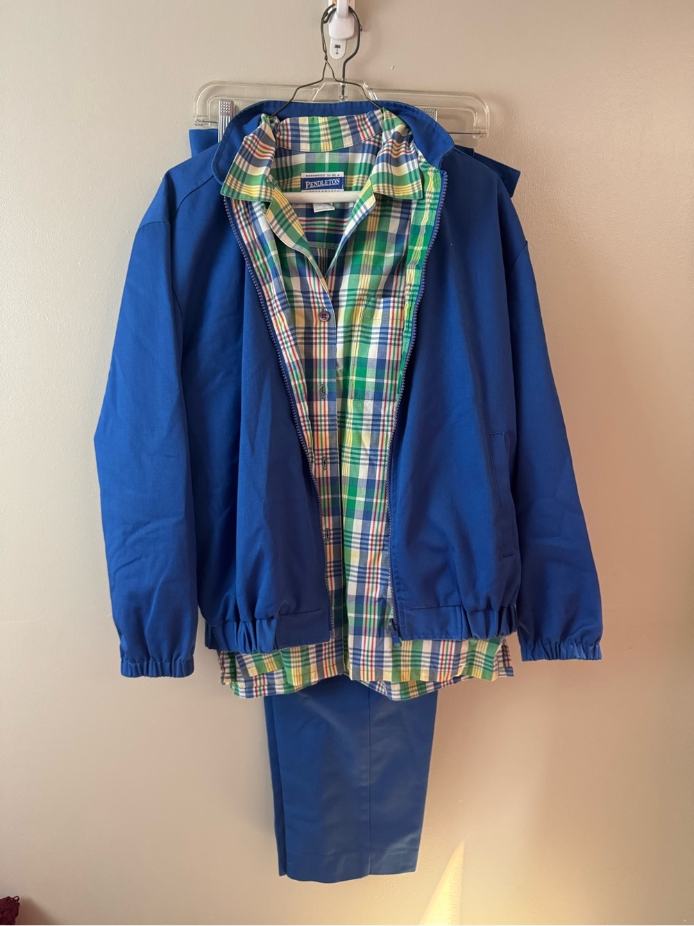Vintage Y2K Pendleton Jacket Plaid Shirt & Pants 3-Piece Outfit Size 12
